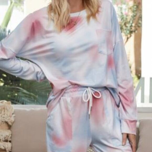 Cozy top‎ Lounge Pink or Blue Tie Dye - Picture 7 of 9